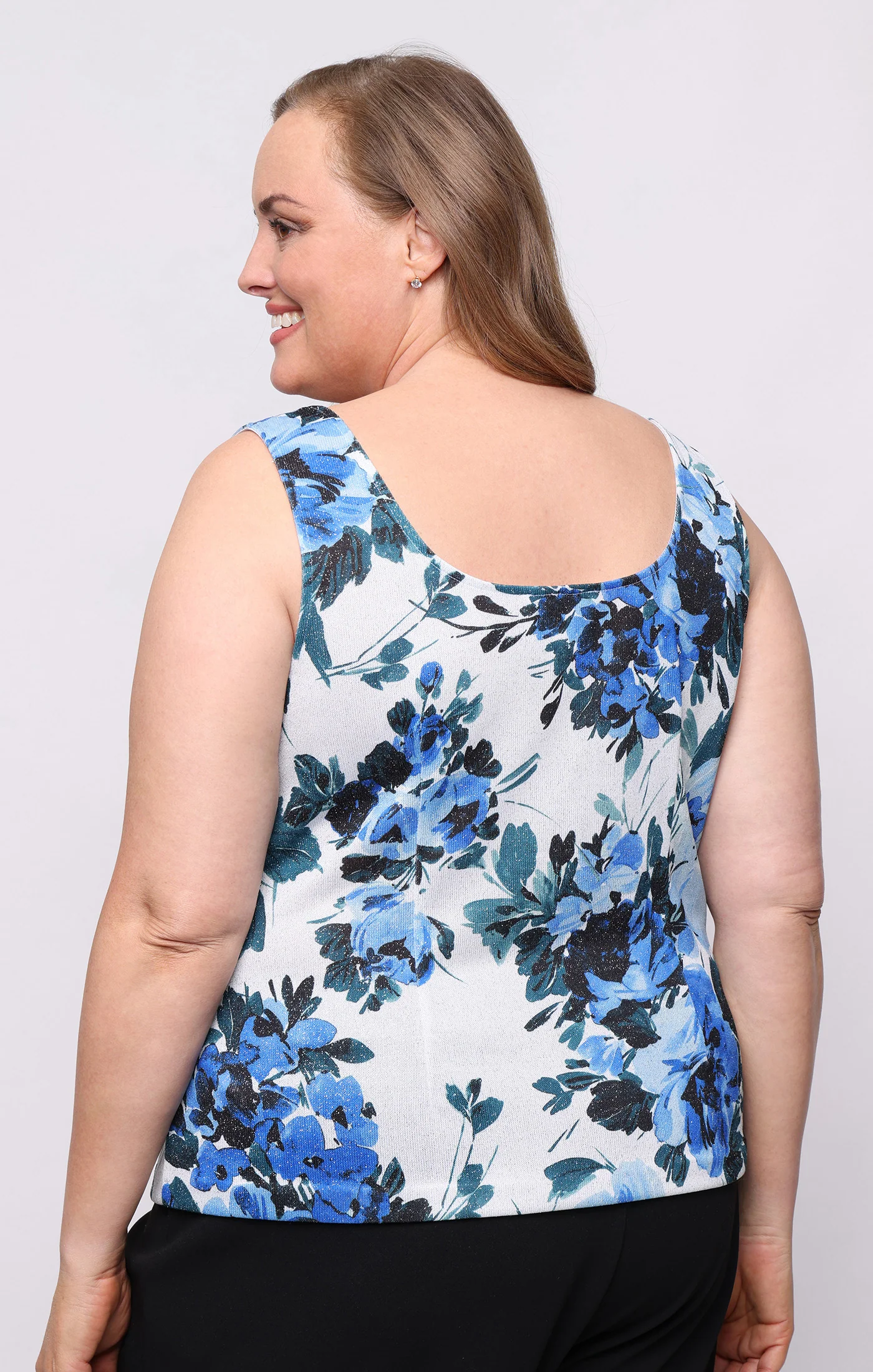 Plus Metallic Knit Floral Twinset - Image 4