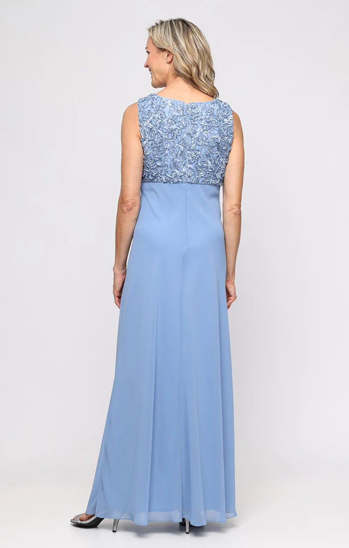 Empire Waist Dress With Open Soutache Jacket - Image 5