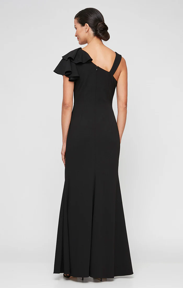 *Fit-and-Flare Crepe Gown - Image 4