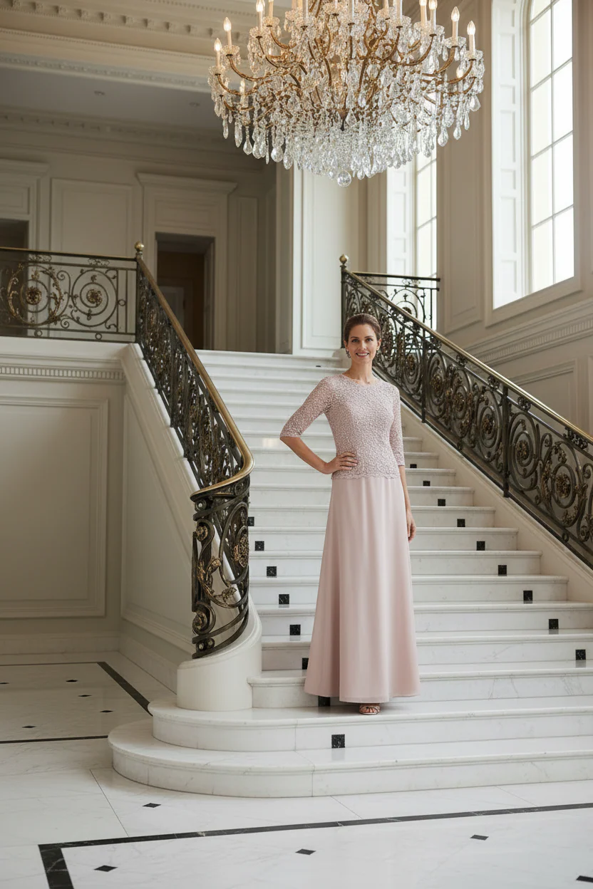 Juliet Sequin Lace & Chiffon Gown - Image 7