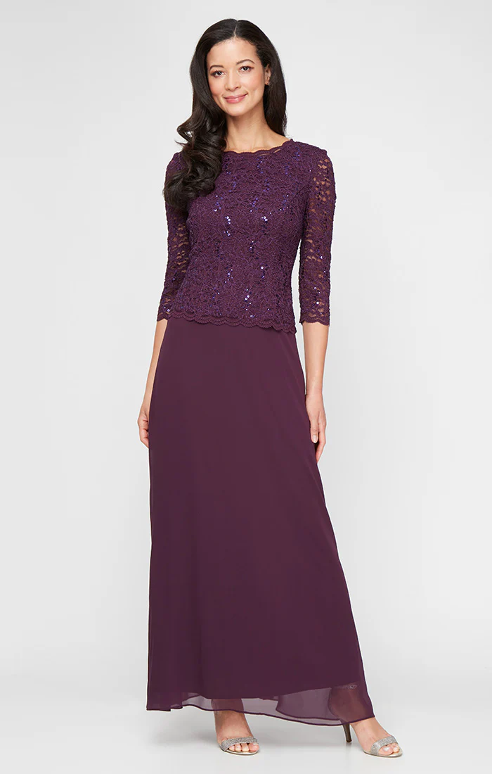 Juliet Sequin Lace & Chiffon Gown - Image 3