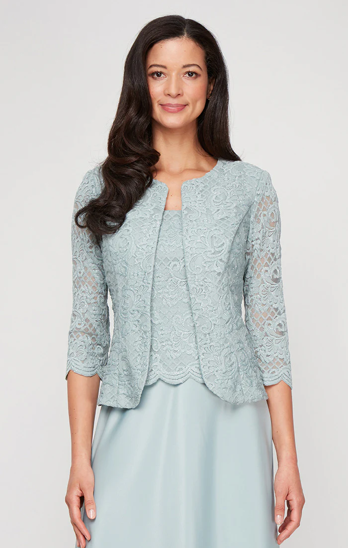 Petite Bethany Glitter Lace Jacket Dress - Image 17