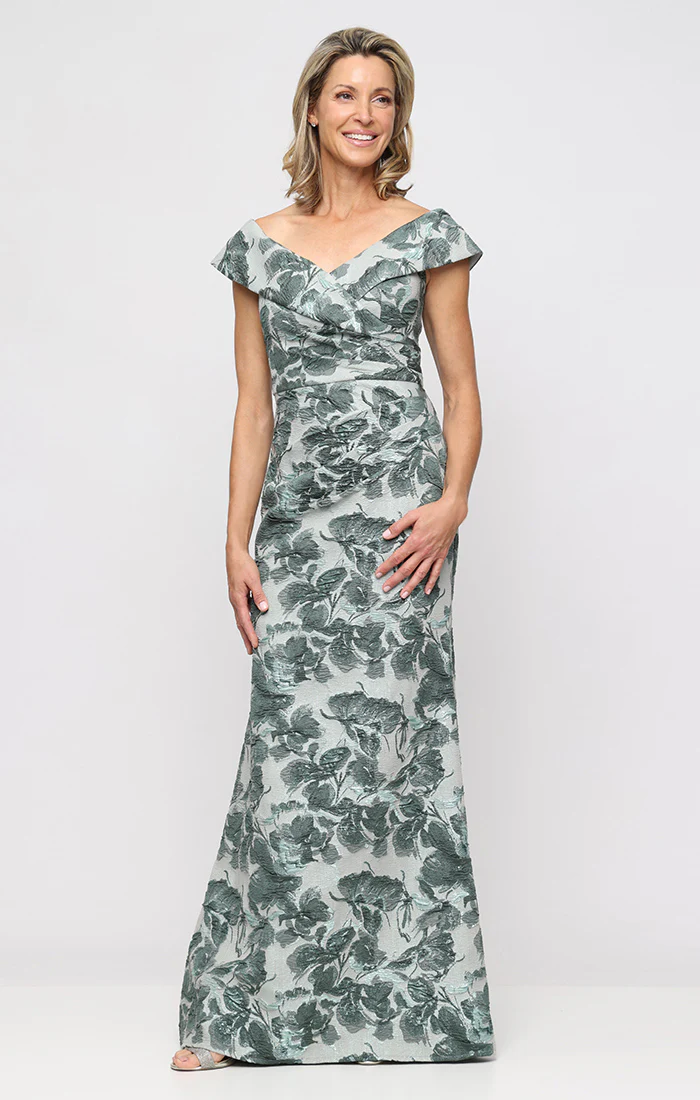 Floral Jacquard Ballgown