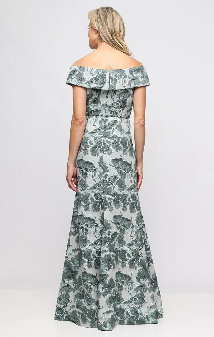 Floral Jacquard Ballgown - Image 3