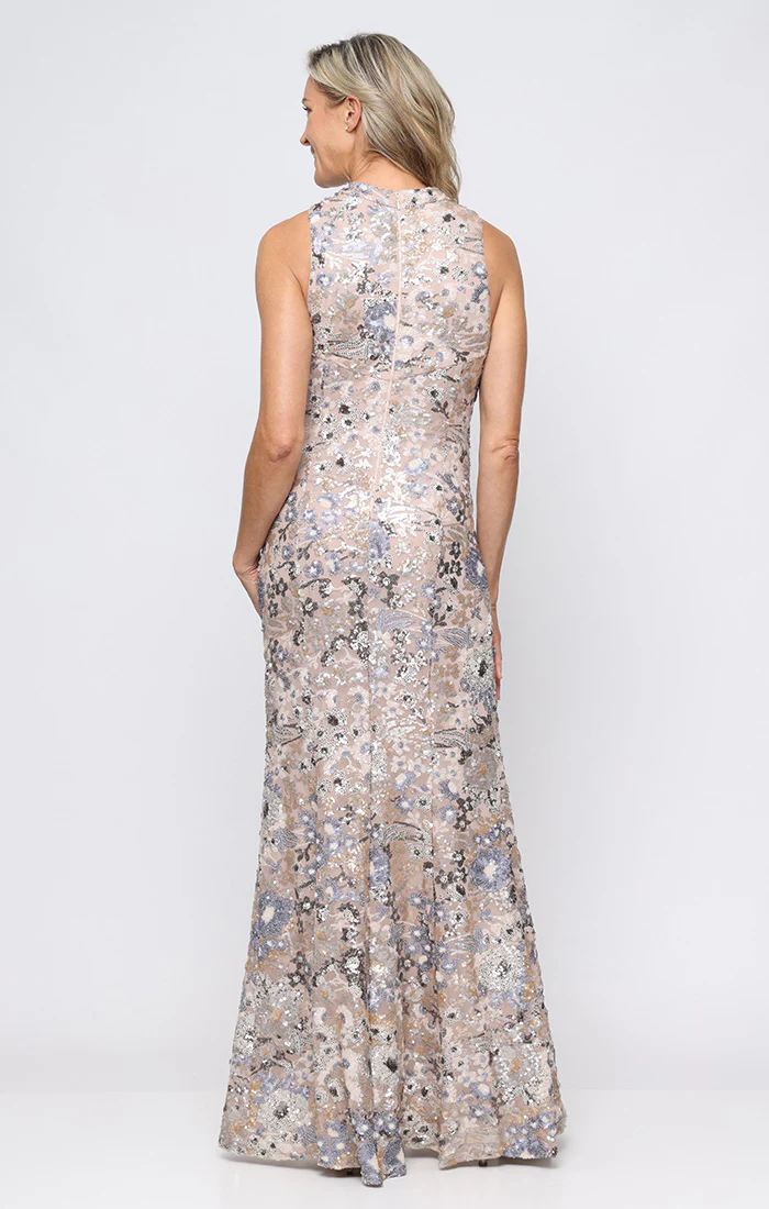 Petite Phoebe Floral Sequin Gown - Image 3