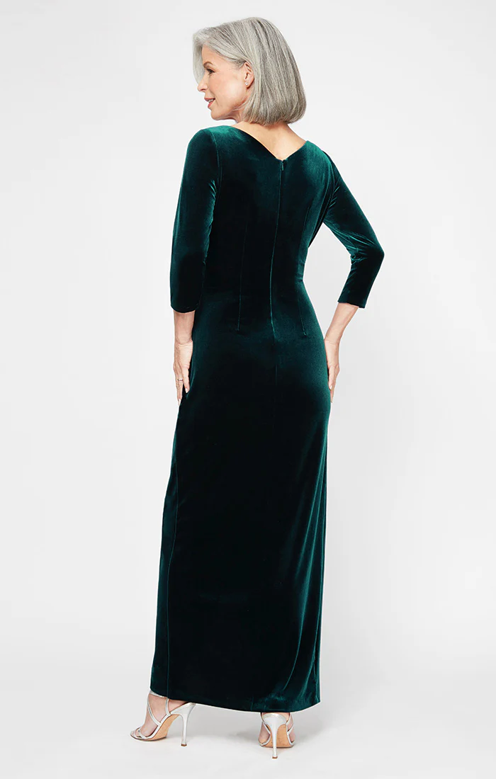 Laurie Surplice Neckline Velvet Dress - Image 6