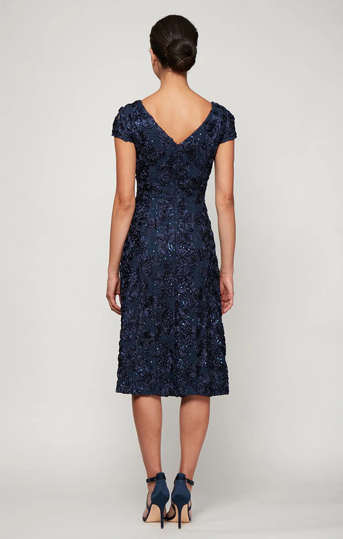 Petite Audrey Rosette Lace Short Dress - Image 4