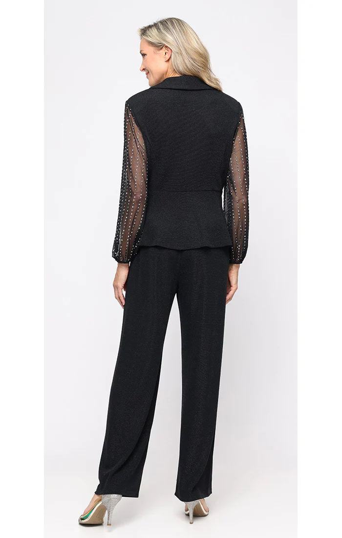 Petite Straight Leg Metallic Knit Pant - Image 8