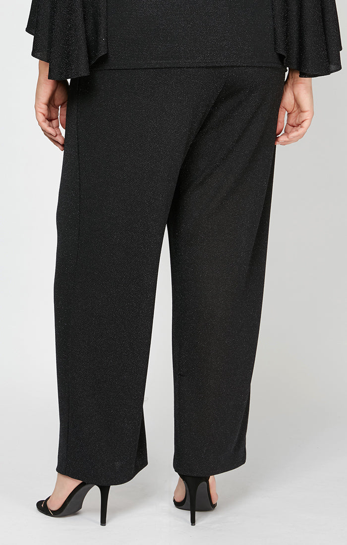 Plus Straight Leg Metallic Knit Pant - Image 4