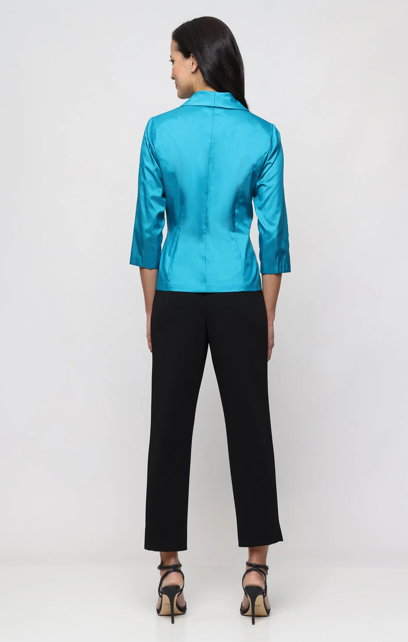 3/4 Sleeve Taffeta Blouse - Image 6