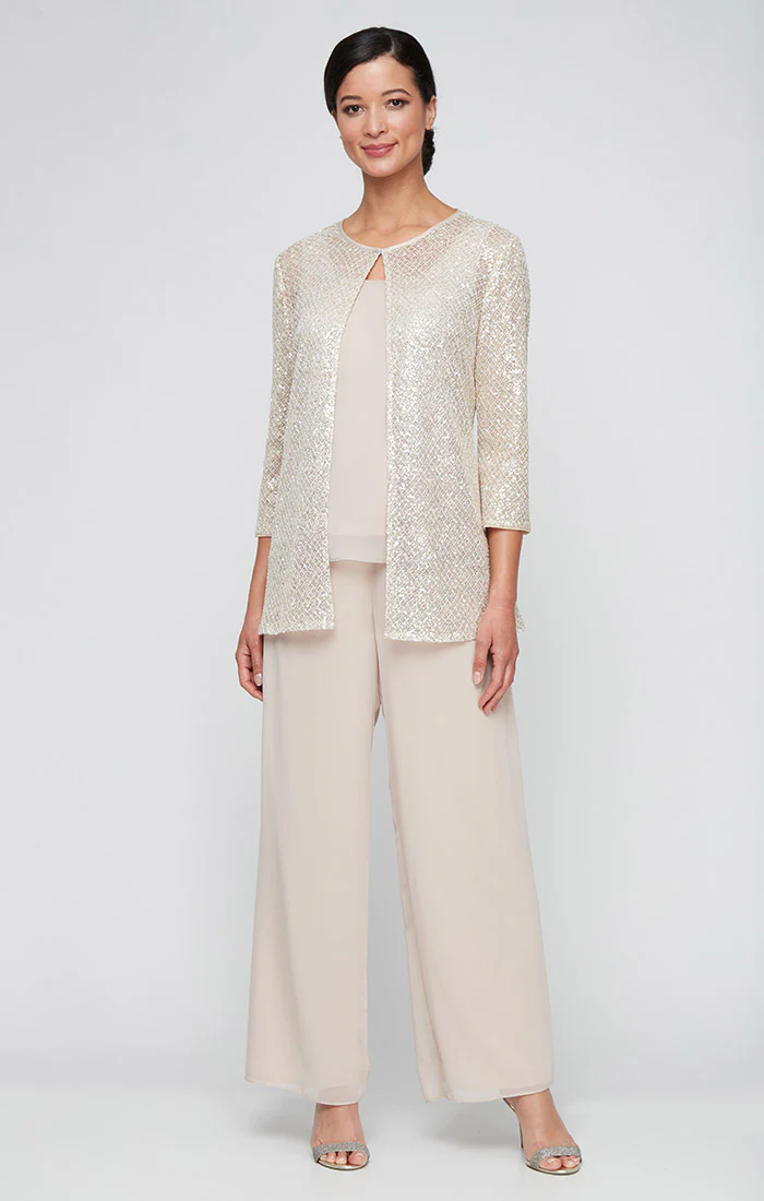 Straight Leg Chiffon Pant - Image 14