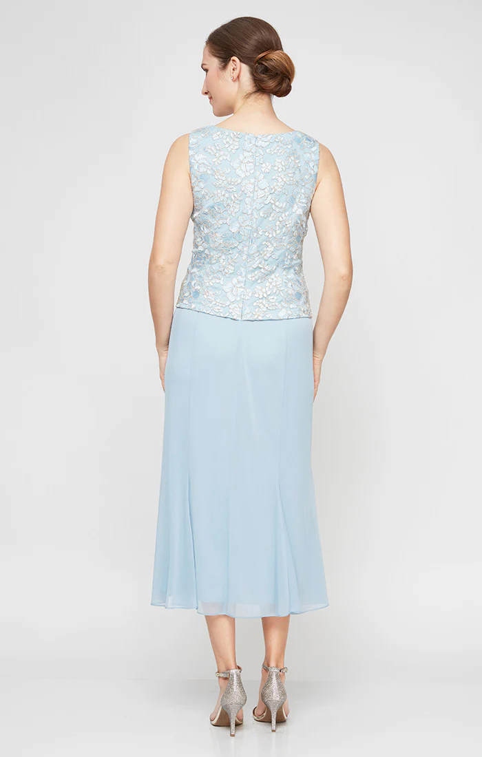 Tea-Length Jacket Dress with Corded Detail Bodice & Jacket - Image 4