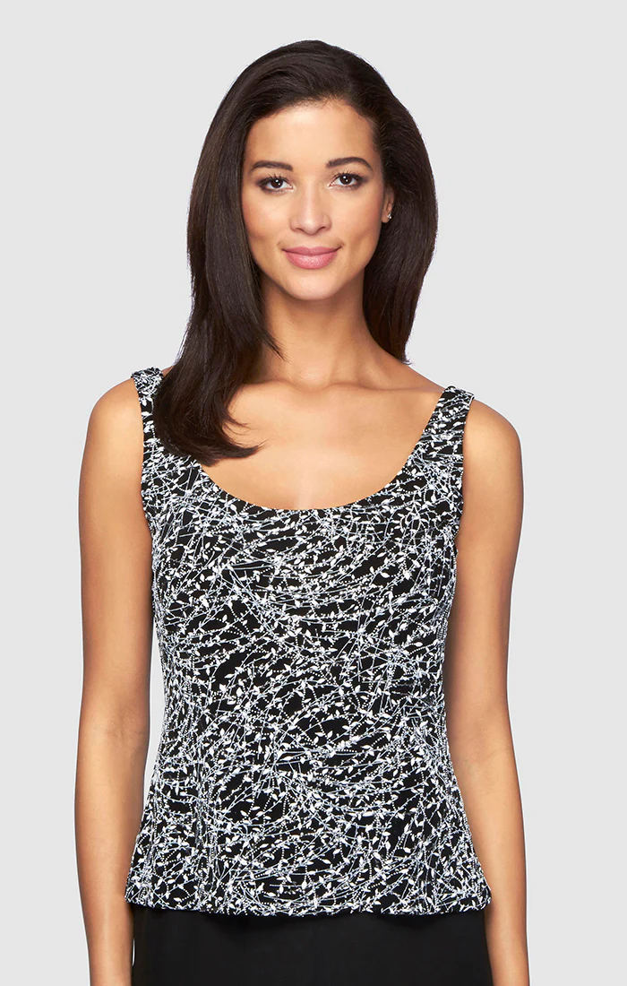 Textured Mandarin Neck Glitter Knit 3/4 Sleeve Twinset - Image 8